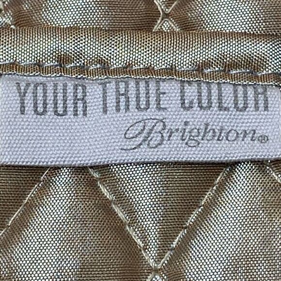 Brighton “Your True Color" Quilted Cosmetic Bag Travel Jewelry Pouches khaki - Picture 4 of 9